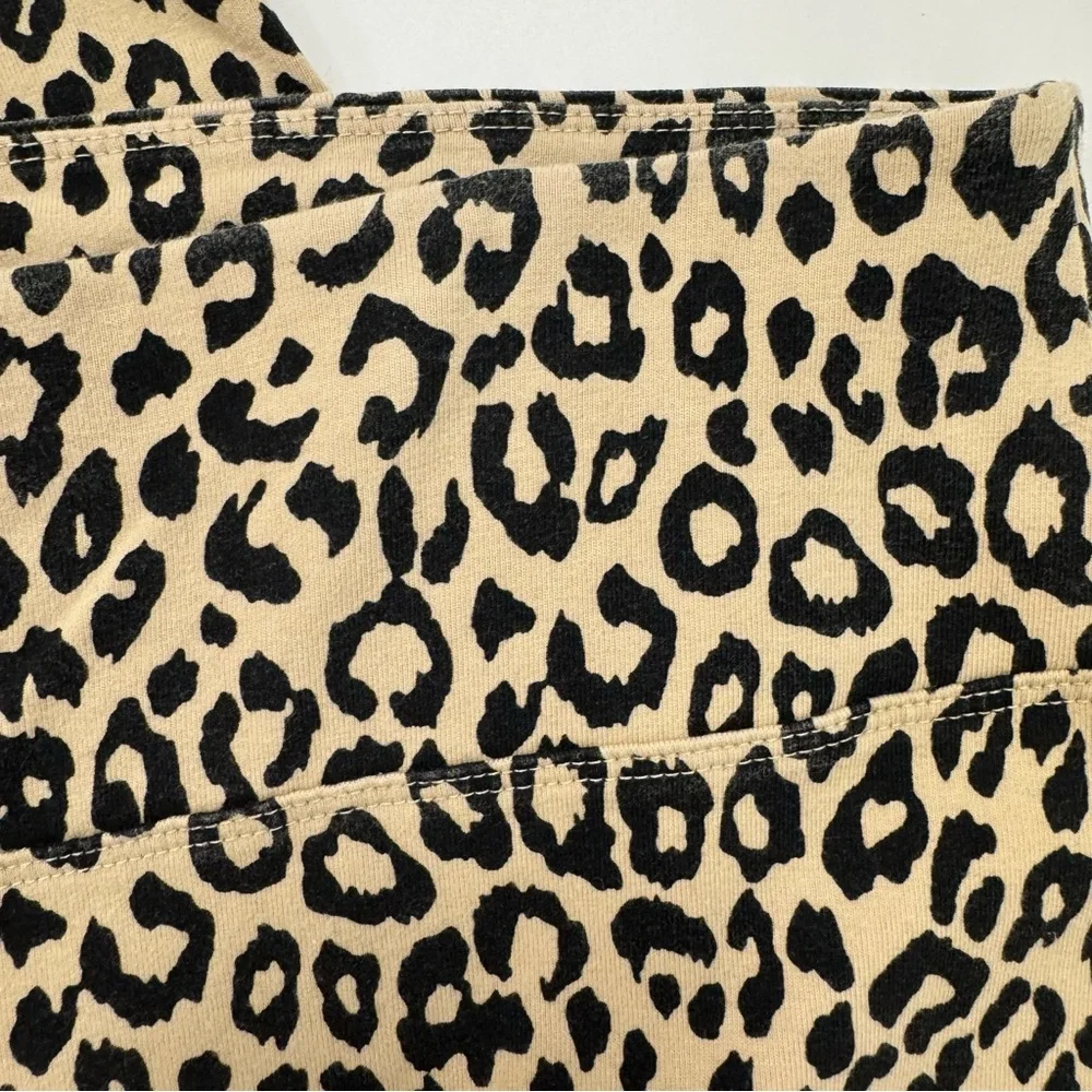 DG2 by DIANE GILMAN Leopard Cheetah Tan Black Leggings Pants womens size Large